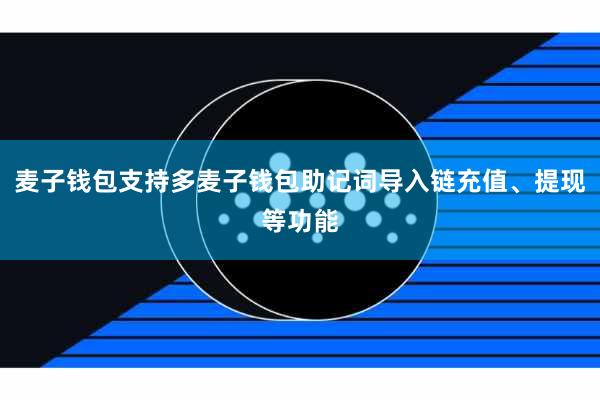 麦子钱包支持多麦子钱包助记词导入链充值、提现等功能